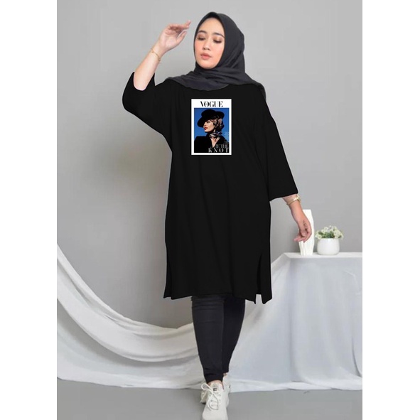 TUNIK BASIC OVERSIZE VAQUE MIDI DRESS
