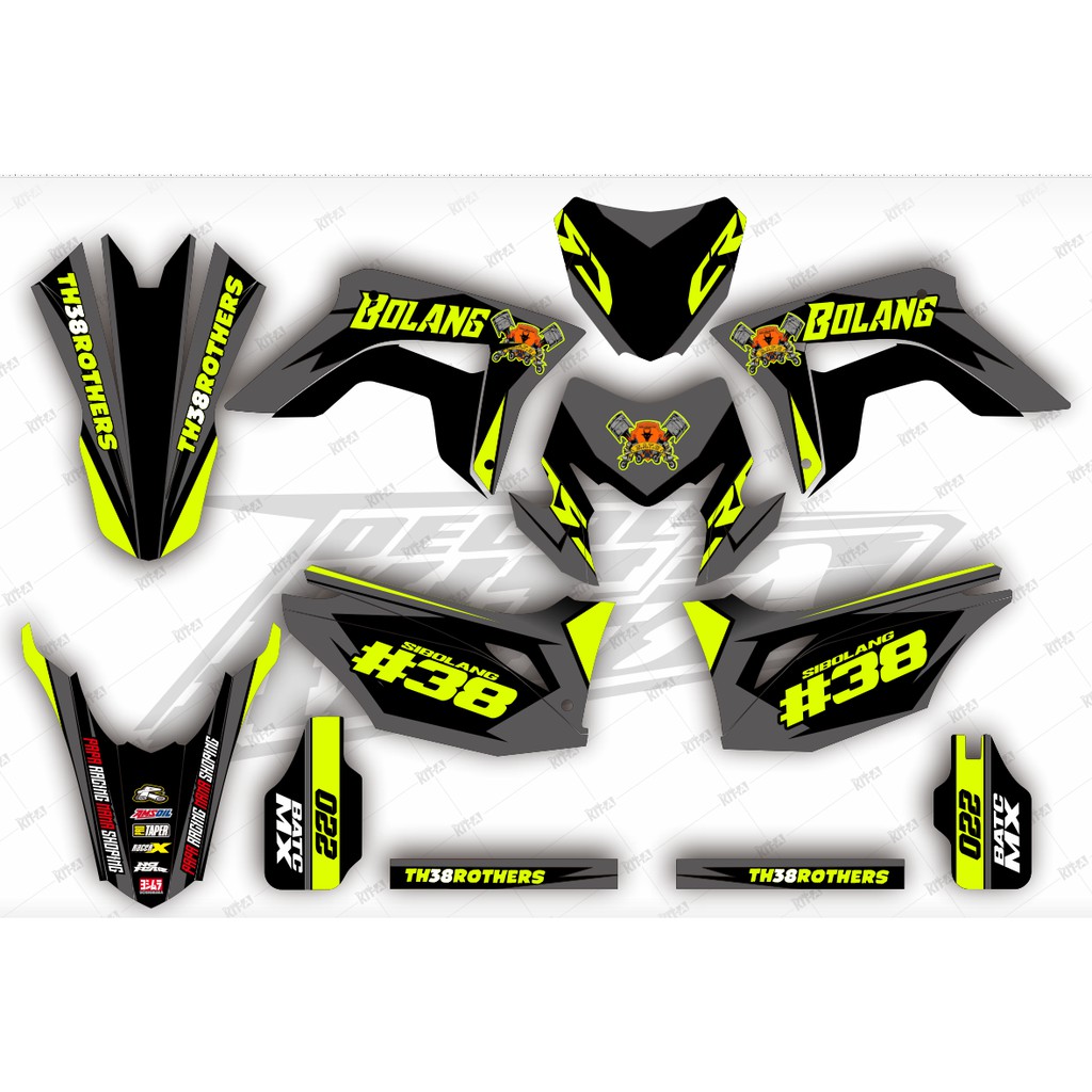 Decal Crf 150 L Stiker Motor Crf 150 L Dekal Sticker Variasi Striping Crf 150 L Sanblast