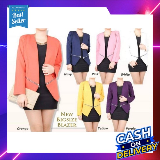 Blazer Wanita Korea Kekinian Lengan Panjang Terbaru Setelan Jas Wanita Muslimah Korean Style - Blaze