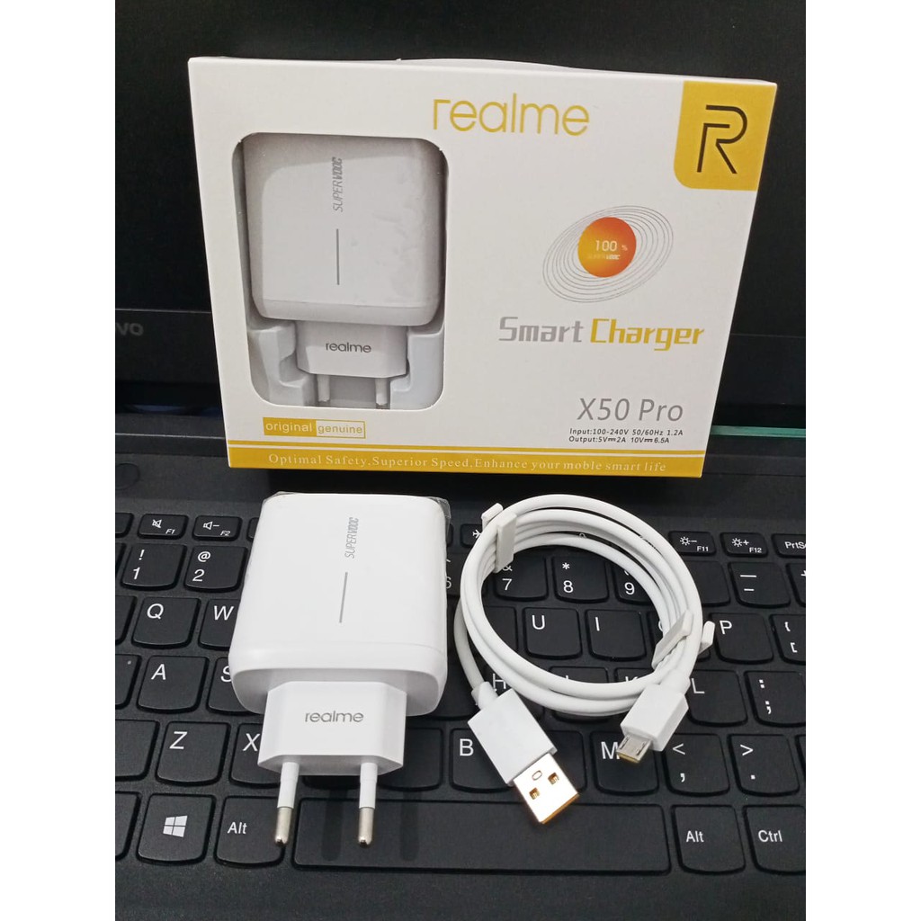 Charger Realme Smart Charger Super Vooc X50Pro 65W Original  Micro dan Type C X3/X6/X2Pro