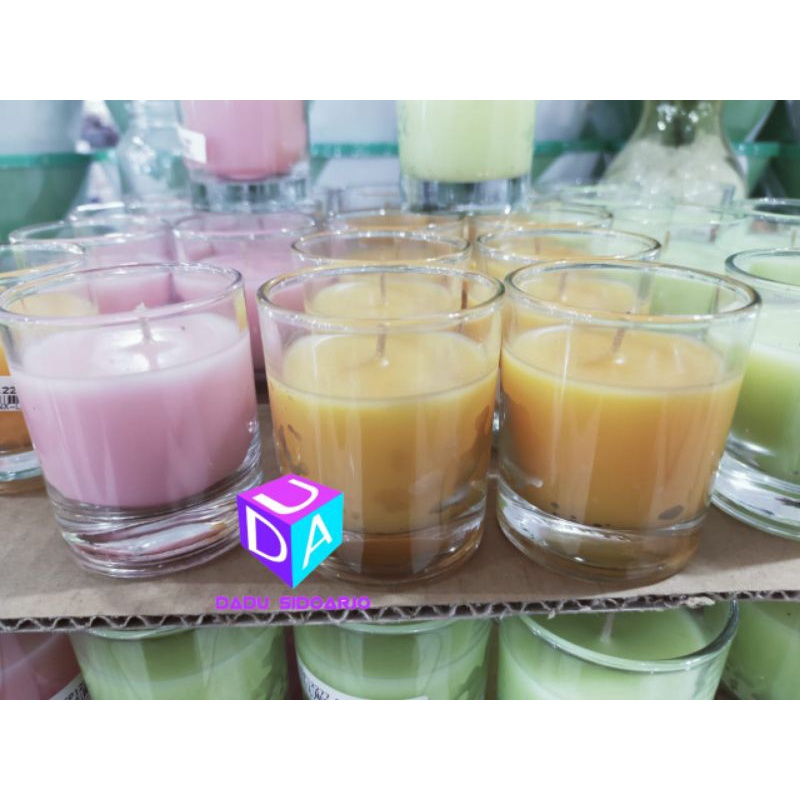 lilin gelas cafe , lilin aroma terapi , sovenir , souvenir