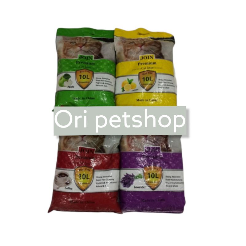 Pasir Kucing Join Premium 10ltr Pasir Gumpal Wangi