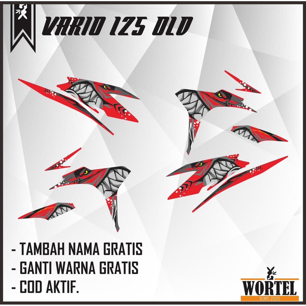 Striping Stiker Lis Decal Motor Vario Techno 125 Hiu (Tahun 2012/2013/2014/2015/Vario 125 Old)
