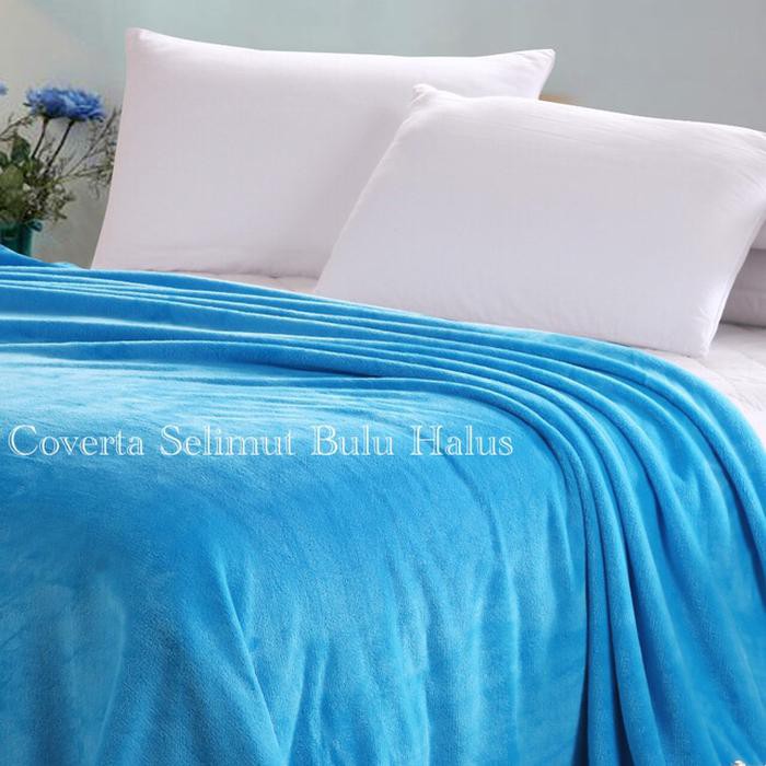 Selimut Polos Super Soft Bulu Halus 200X240Cm -Cuci Gudang
