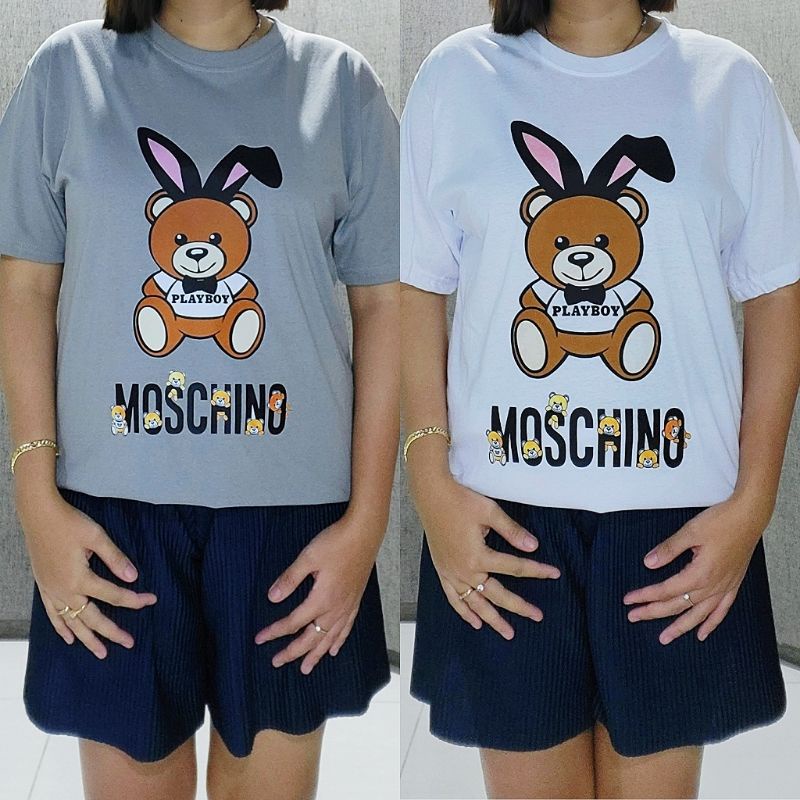 KAOS MOSCHINO DISTRO MURAH KATUN COMBED 30S || KAOS COTTON COMBED 30S MURAH