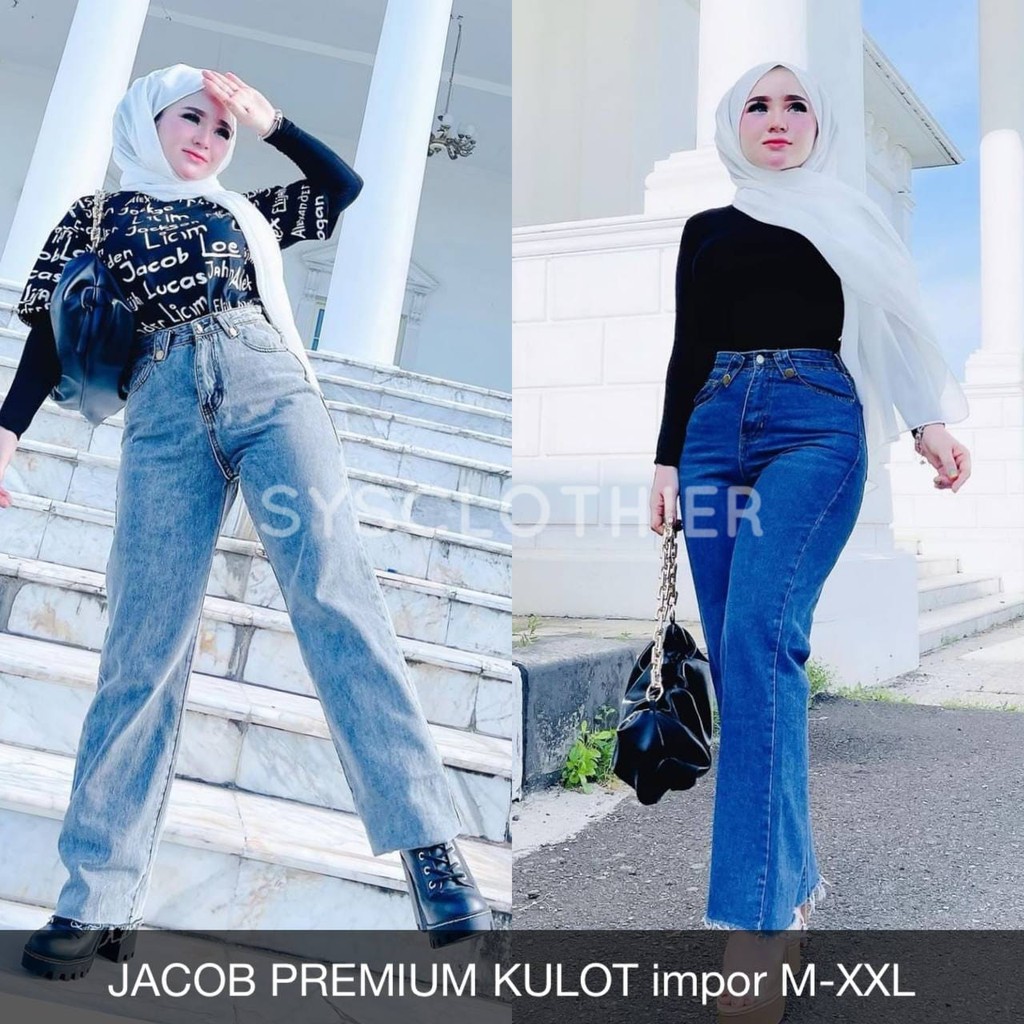 CELANA JEANS WANITA JACOB PREMIUM KULOT