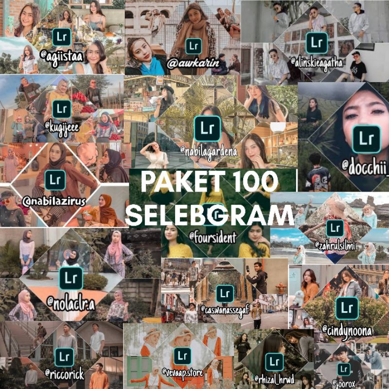 Paket 100 Selebgram Preset Lightroom Untuk Android dan Ios