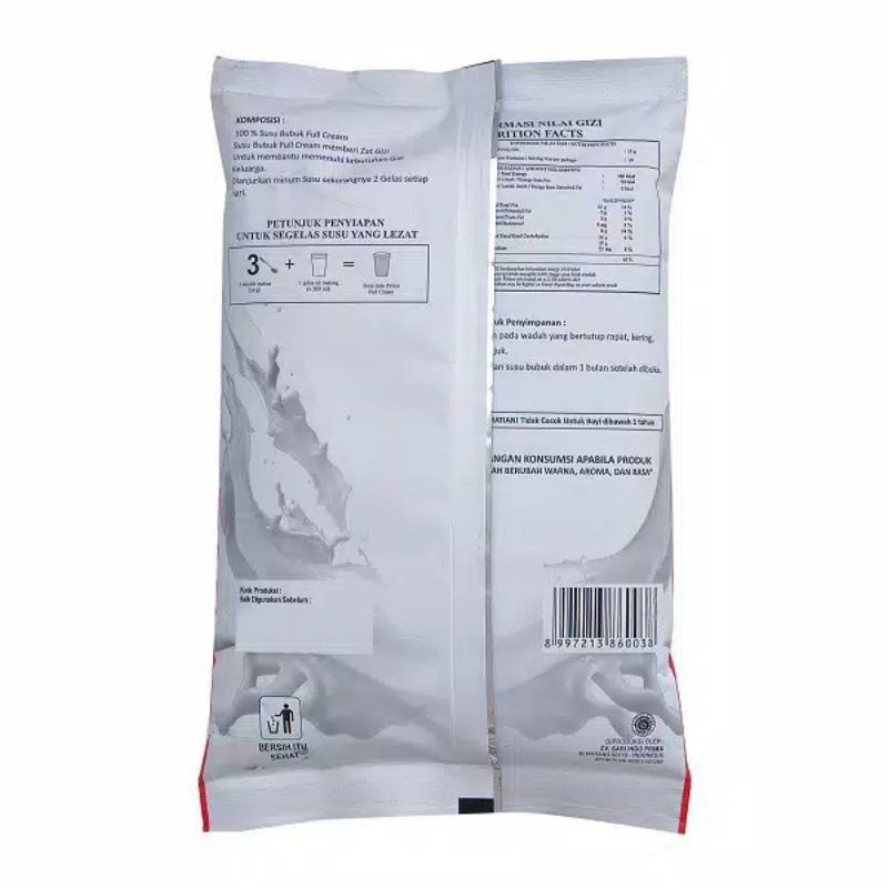 SUSU MILKCOW FULL CREAM 500 GRAM SUSU PENGGEMUK BADAN SUSU BUBUK SUSU KELUARGA