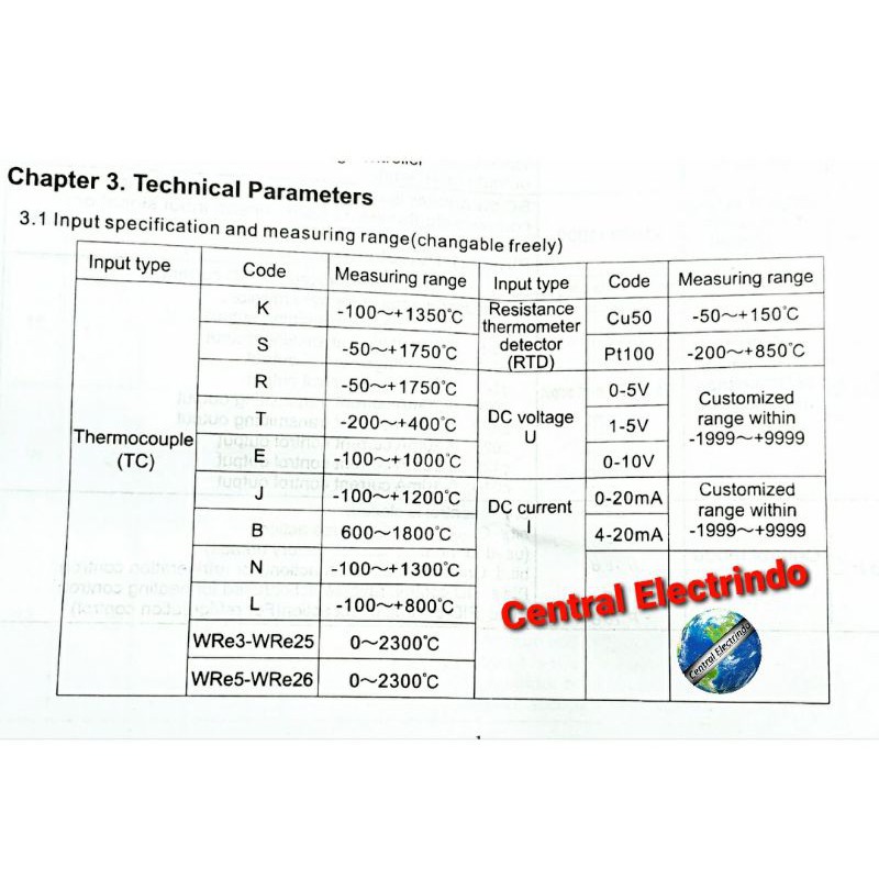 Temperature Controller/Thermo Control Digital E508-E 48x96mm EWIG.