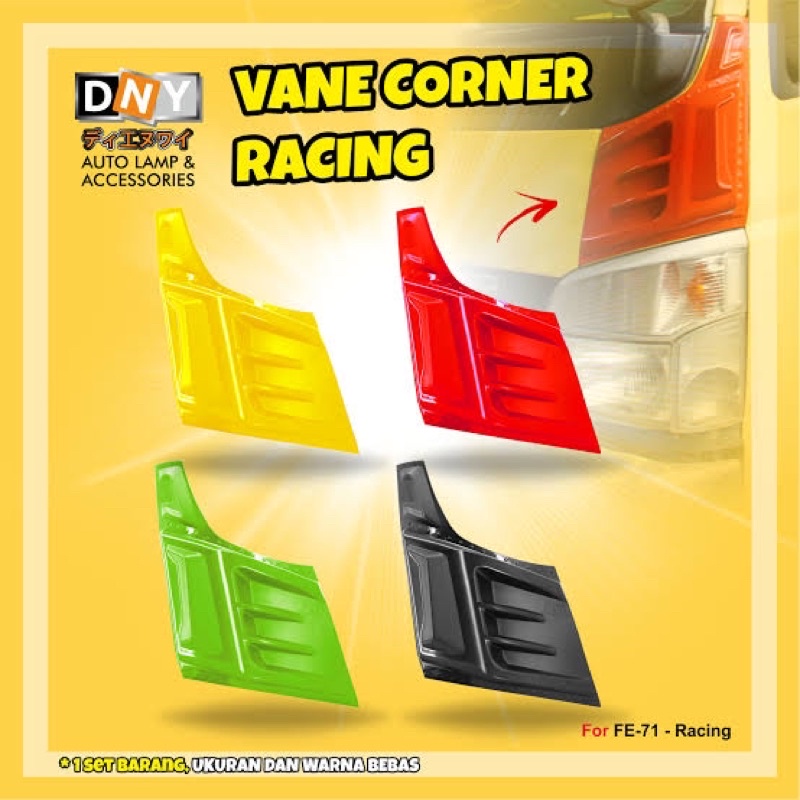 VANE CORNER / PIPI SAMPING MODEL RACING UNTUK CANTER / FE 71 TRUCK