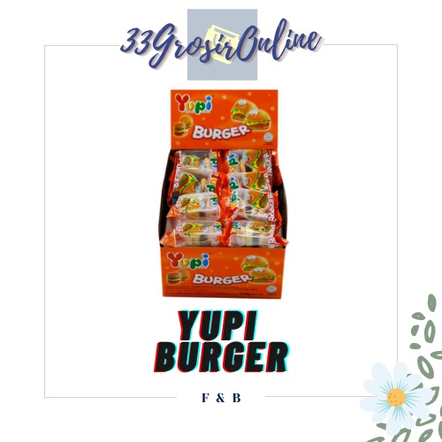 

Yupi Yuppy Burger / 1 box isi 24 pcs / 350 gram / Snack