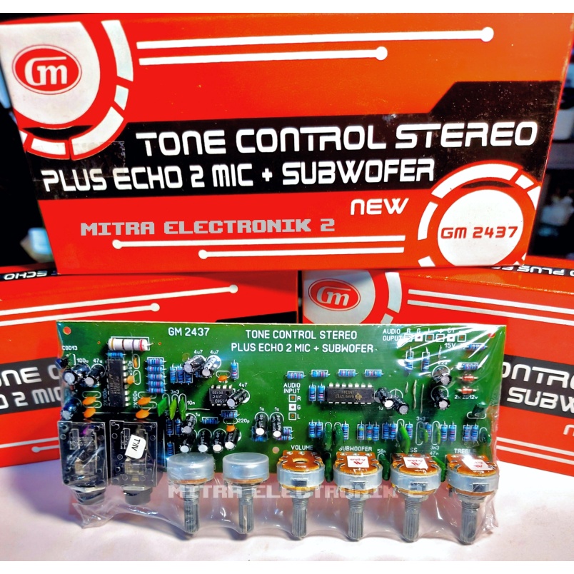 RAKITAN TONE CONTROL STEREO PLUS SUBWOFFER PLUS ECHO 2 MIC AMPLIFIER GM 2437 ORIGINAL GM