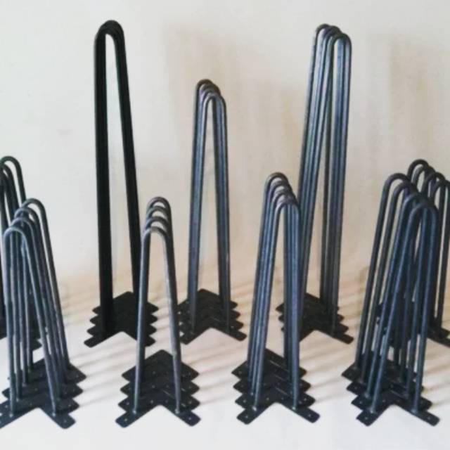 Kaki Meja Besi Hairpin Legs 20 CM Kaki Bangku Furniture Harpin Leg Interior Coffe Table Makan