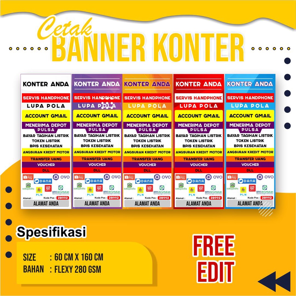 Jual Banner Konter Murah / Banner Spanduk Konter / X-Banner Murah ...