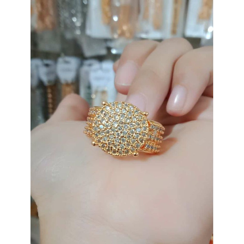 Fourfashion Cincin Xuping Dewasa Bulat Full Permata Premium HH059