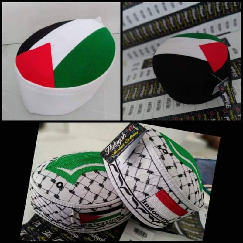 Peci Bendera Palestina/Indonesia