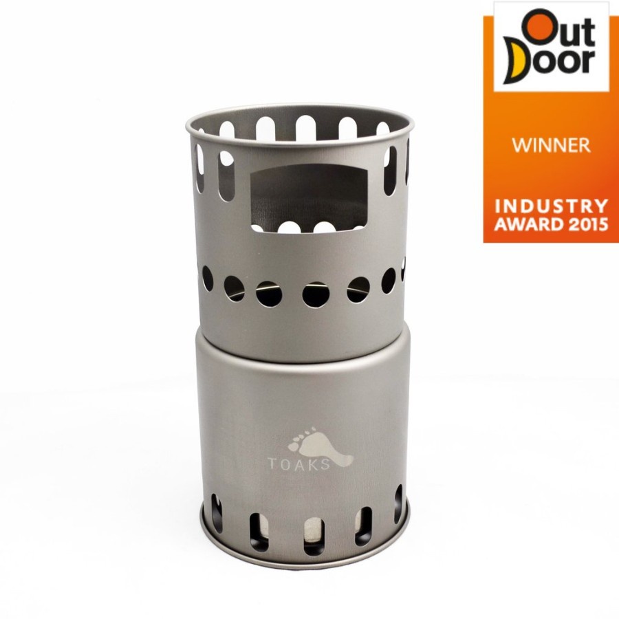 Kompor Camping Ultralight TOAKS Titanium Backpacking Wood Burning Stove Original