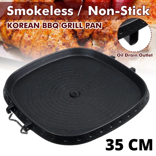 Panggang KOREAN BULGOGI PAN Barbecue Griller Gril Tempat Pemanggang Daging / Alat Panggang Daging / alat pemanggang BBQ Grill Pan 8135