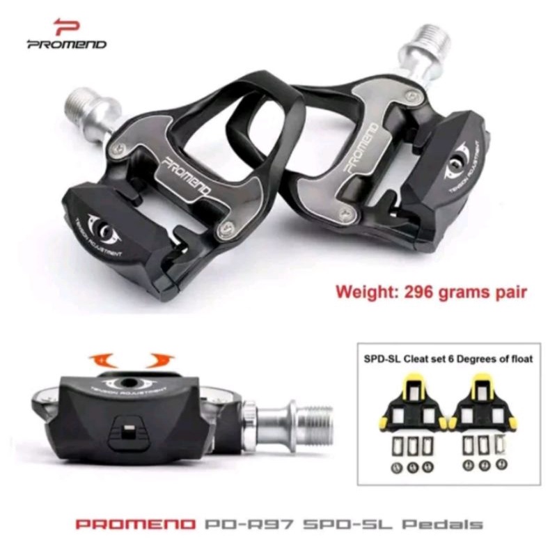 Promend PD-R97 Pedal Cleat Roadbike SPD SL Pedal Cleats Sepeda Road Bike