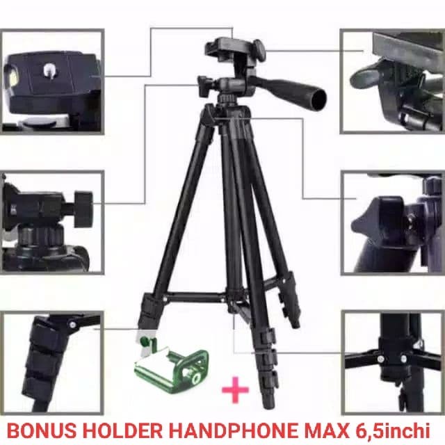 Tripod tripod weifeng 3110 tripod HP tripod camera - Hitam(D0H7) Tripod Bluetooth Tripod Stabilizer 