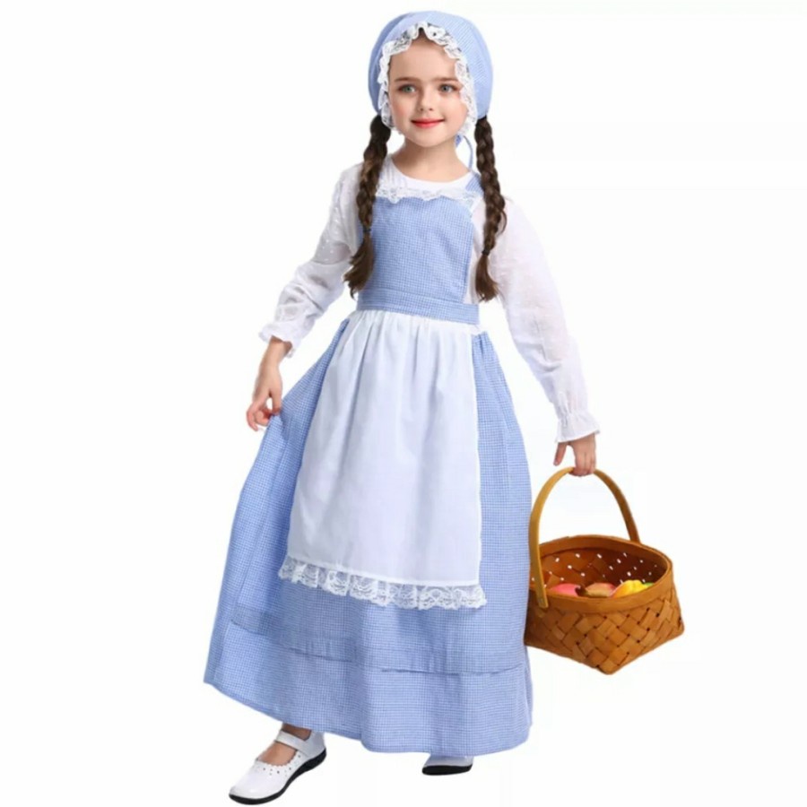 European Farmer Girl Costume Kostum anak Gadis Desa Eropa Amerika