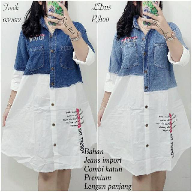 TUNIK JEANS KOMBINASI