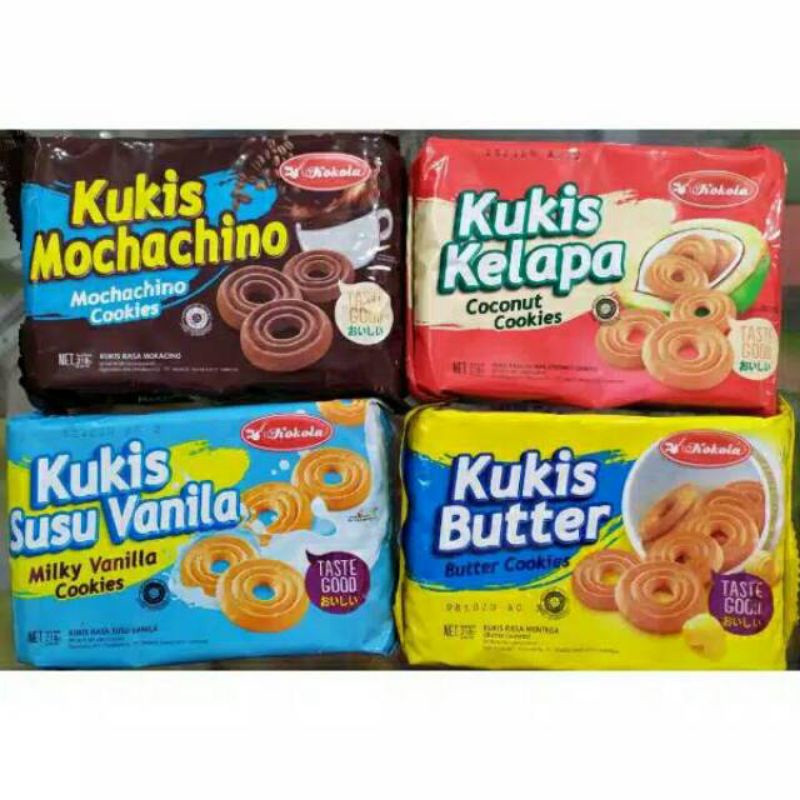 

Kokola Kukis / Kukis Mochachino / Kukis Susu Vanila / Kukis Kelapa / Kukis Butter