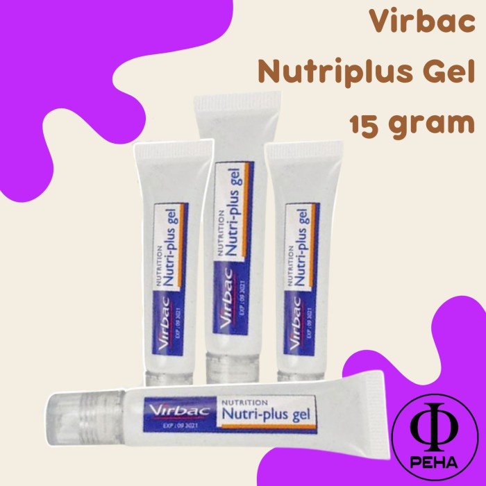 vitamin kucing virbac nutriplus gel repack ori 15 gram nutri plus gel