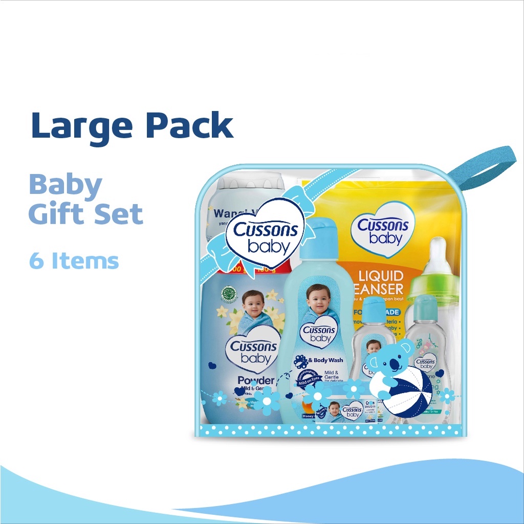 ★ BB ★  Cussons Baby Pack Blue Pink | Gift Set | Paket Hadiah Bayi