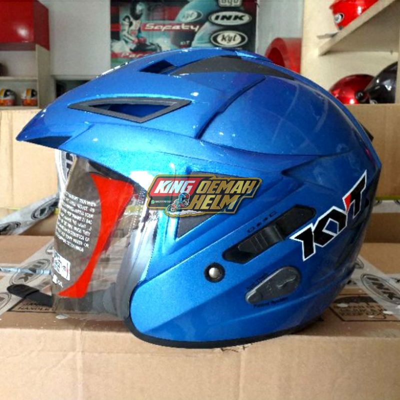 HELM KYT SCORPION CRISTAL BLUE HELM DOUBLE VISOR HELM TOURING ORIGINAL KYT