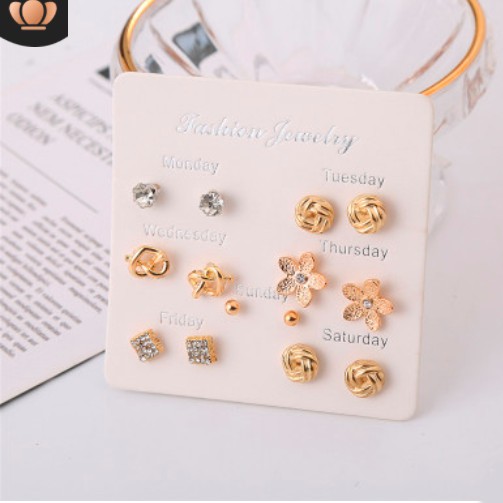 [ORGM] Anting Korea Set Stud dan Kalung