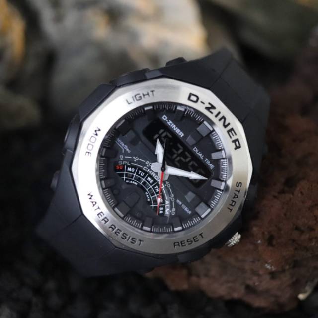 D-ziner silver jam tangan pria