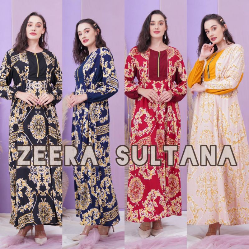 Daster Arab ZEERA SULTANA Maxi Dress Gamis Rayon