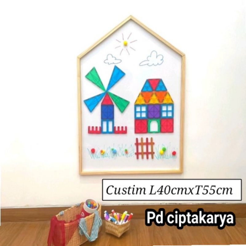 

papan kustim bisa di pakey papan tulis+peyanggaya 45x60cm