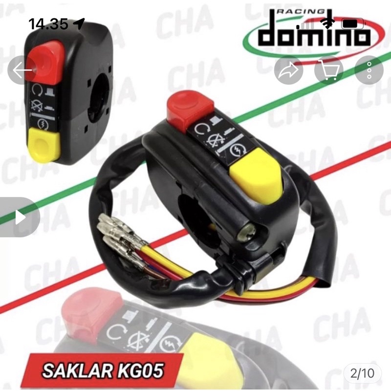 Saklar swith ON OFF Kanan Plus starter Domino Satria Fu Vixion Fino Sonic Scoopy DLL