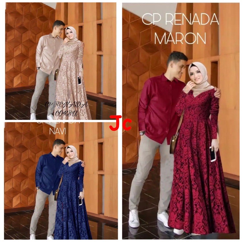 JC/ZR- Cp renada / Baju pasangan Muslim / Couple Lebaran