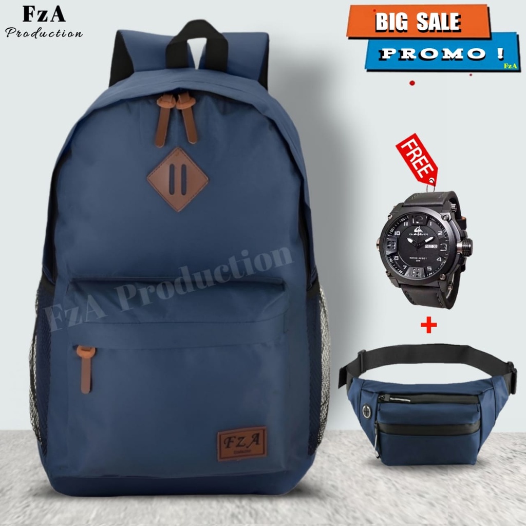 Tas Ransel Punggung Distro Casual Pria Wanita BackPack / Tas Ransel Laptop Original - FzA BUY 1 GET 2