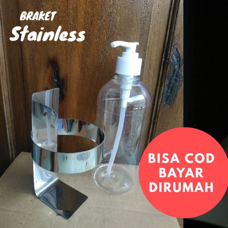 Jual BRAKET HAND SANITIZER BRACKET HAND WASH BRACKET ASEPTIC TEMPAT