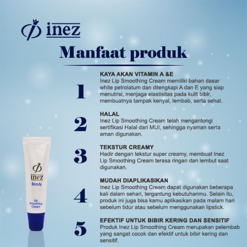 INEZ BEAUTY LIP SMOOTHING CREAM 12 G