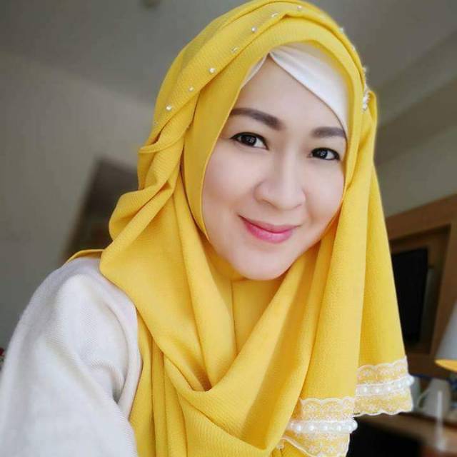 Tiara hijabers QC, PQC yellow, peach, new