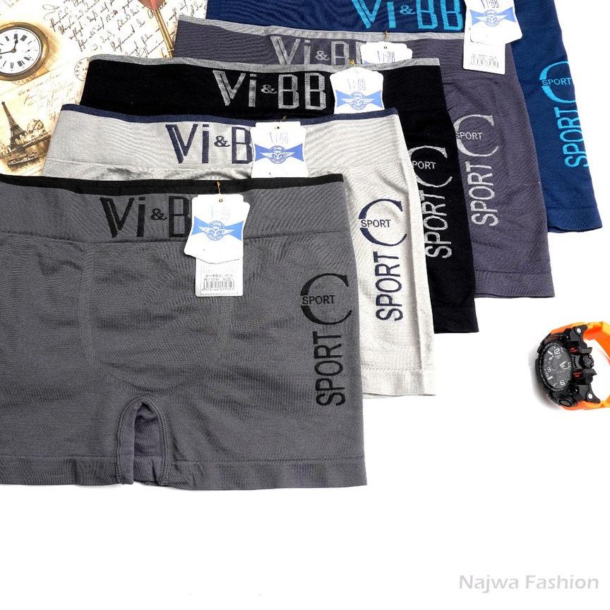 ✔️FLA⚡H⚡ALE✔️ Boxer Pria Polos VI-BB kualitas Import Adem tidak bikin gatal | Cd Pria Boxer produck 