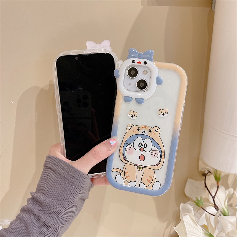 Soft Case Pelindung Kamera Motif Kartun Monster Kecil Tahan Banting Untuk iPhone 14 13 12 11 Pro Max X Xr Xs Max 7 8 6 6s Plus SE 2020