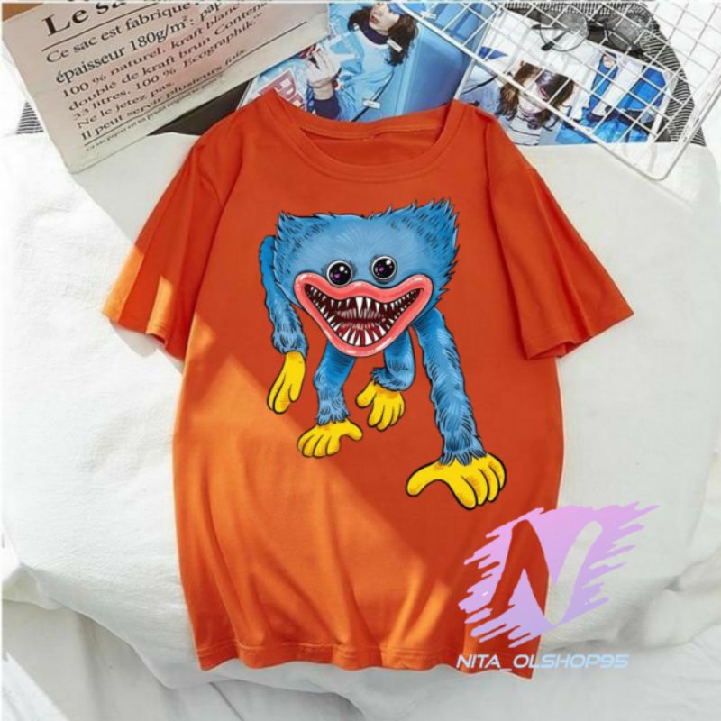 baju anak kaos anak huggy wuggy Poppy playtime