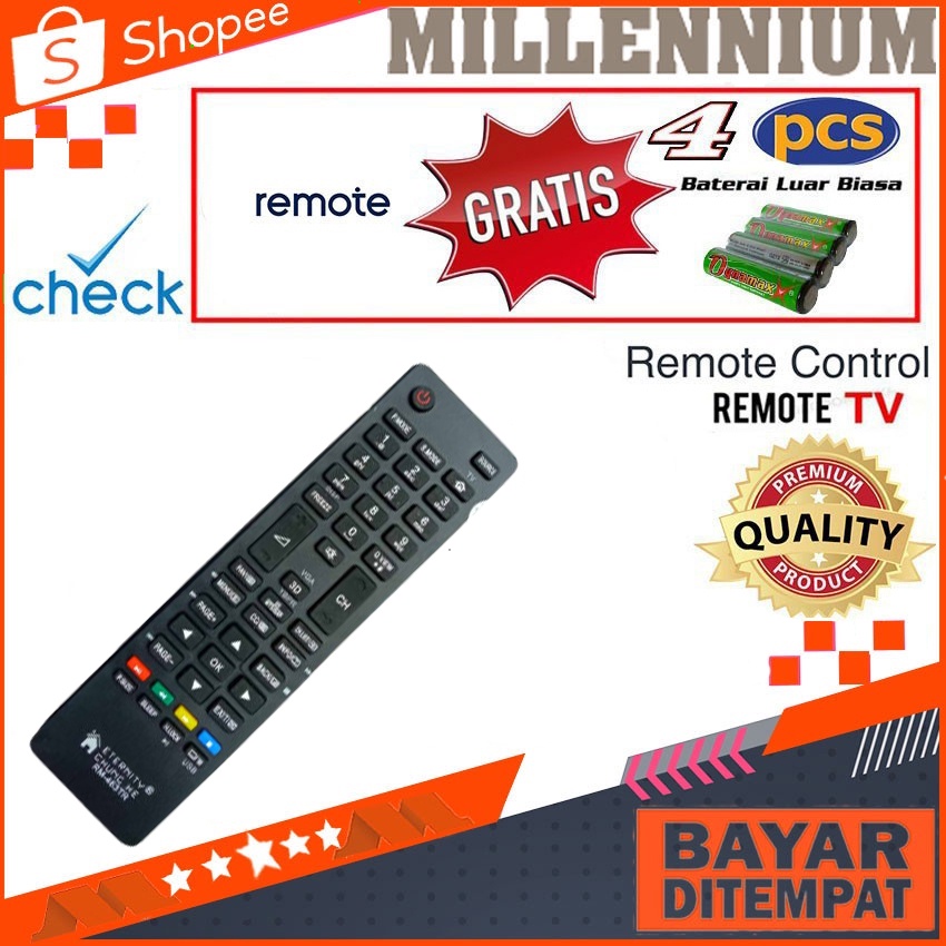 Remot Remote TV Sanyo Aqua LCD LED Multi Universal AQUA