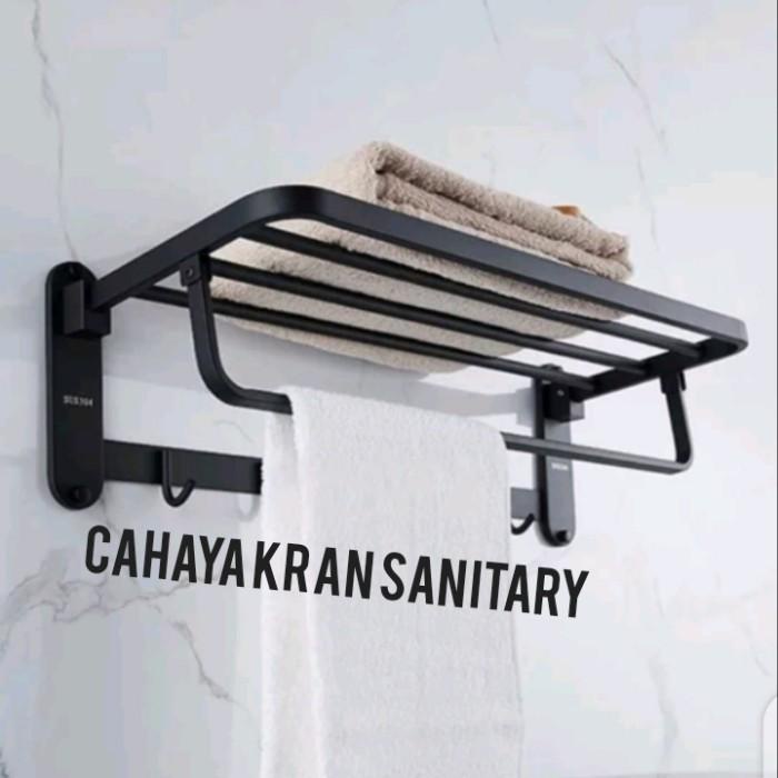 Rak Handuk stenlies model Toto/Gantungan handuk kamar mandi 4 baris