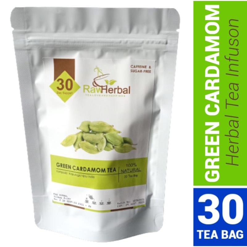 Green Cardamom Tea : Indian Green Cardamom Tea Isi 30 Tea Bag