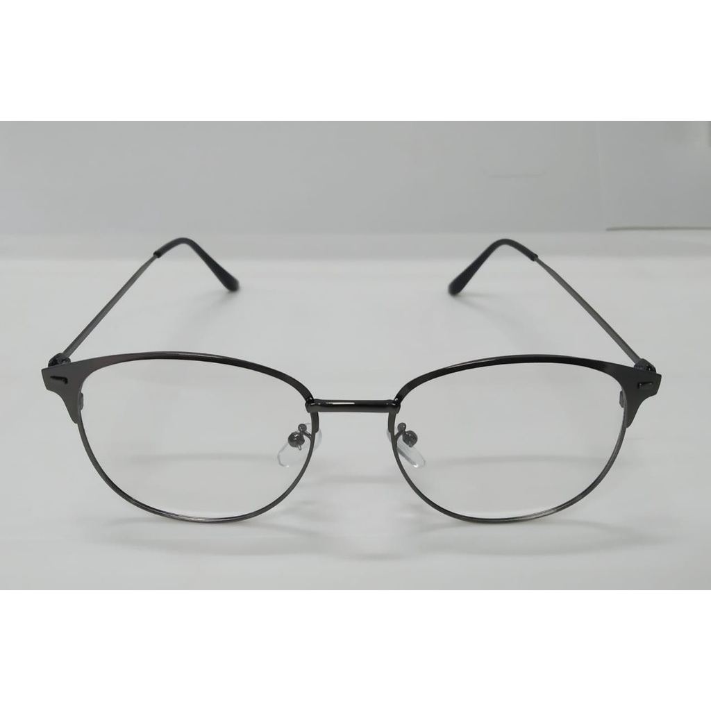 ⭐Gogoland⭐ Kacamata Photocromic Korea / Anti Radiasi 2 In 1Photochromic Pria Wanita R451-K3 ABU ABU