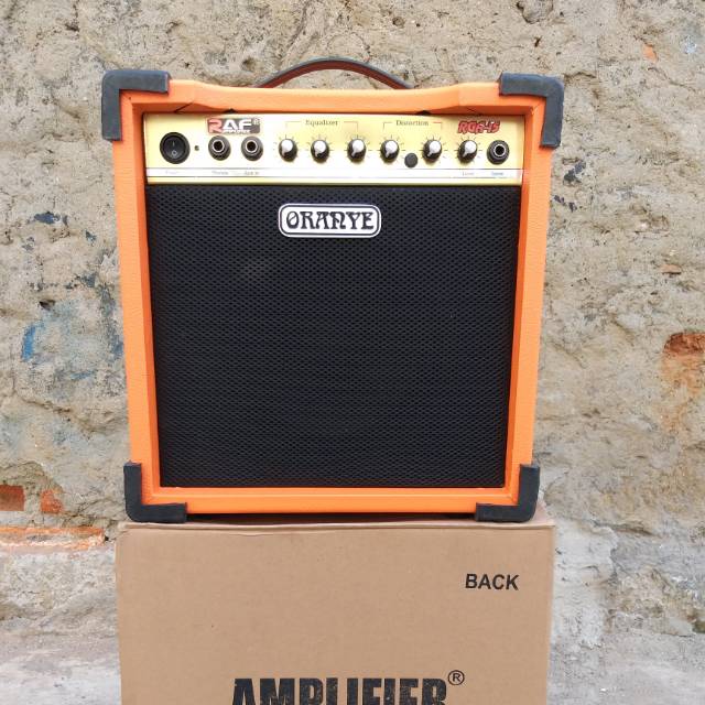 Ampli Gitar 8 Inch Warna Orange Clean Dan Distorsi
