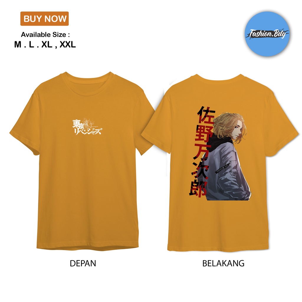 Kaos Pendek Pria Baju TOKYO REVENGERS MANJIRO SANO MIKEY Kaos Anime Katun Combed 30s Terlaris