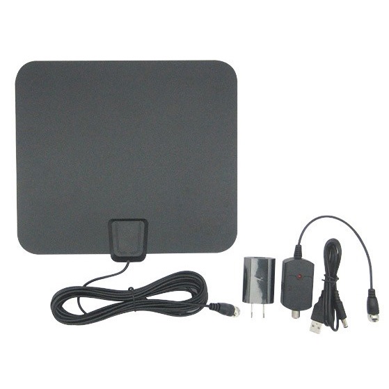 Antena TV Digital  dan Tabung TV / FM HDTV Antena VHF with Amplifier - JY002-1-8 - Black